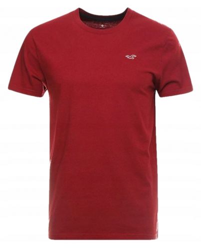 Hollister Burgundy Jasny T-Shirt O-Neck Męski